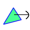 三角形の内側から線を延ばしてみたら交点が一個できた。やっぱりな